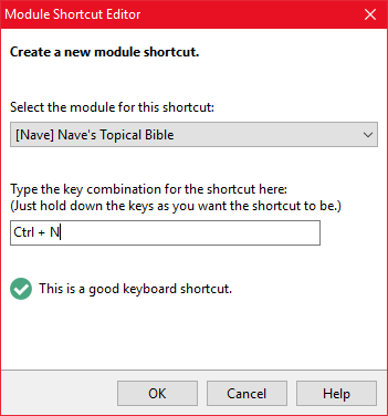 Adding a module shortcut