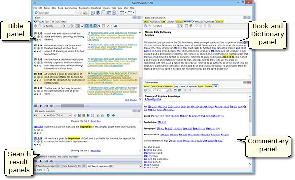 Sample of SwordSearcher Main Window Sample of SwordSearcher Main Window