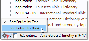 Verse Guide Panel settings menu Verse Guide Panel settings menu
