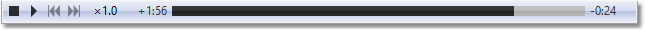 Sample audio control bar, which appears if Bible audio support has been configured (optional). Sample audio control bar, which appears if Bible audio support has been configured (optional).