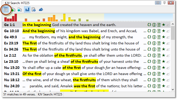 Search for H7225 displayed in Concordance View mode. Search for H7225 displayed in Concordance View mode.