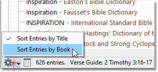 Verse Guide Panel settings menu