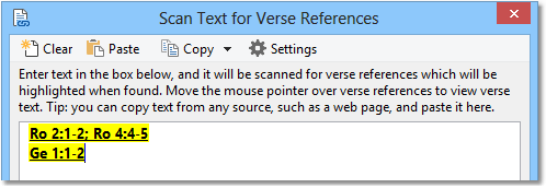 3. References are standardized and the text is copied to the clipboard.