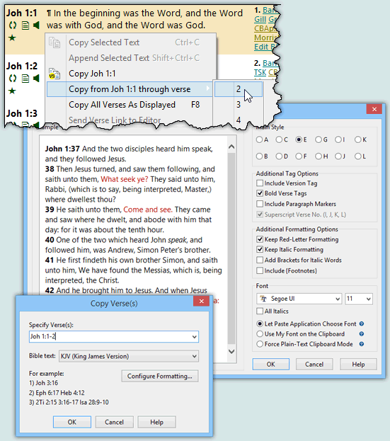 Clipboard functions