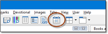 Reading Schedule main toolbar button