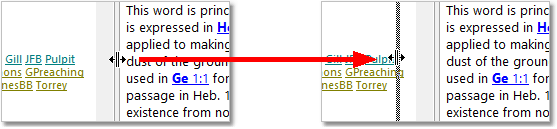 Resizing panels