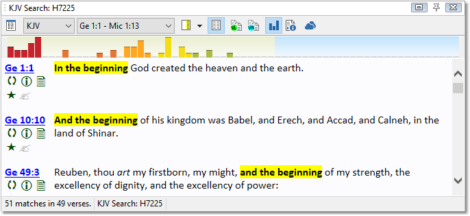 (2.) Sample screen: KJV search for H7225, without interlinear.
