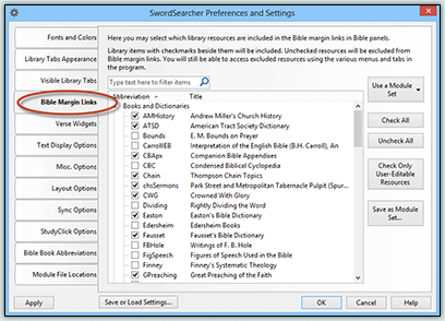 select bible margin links